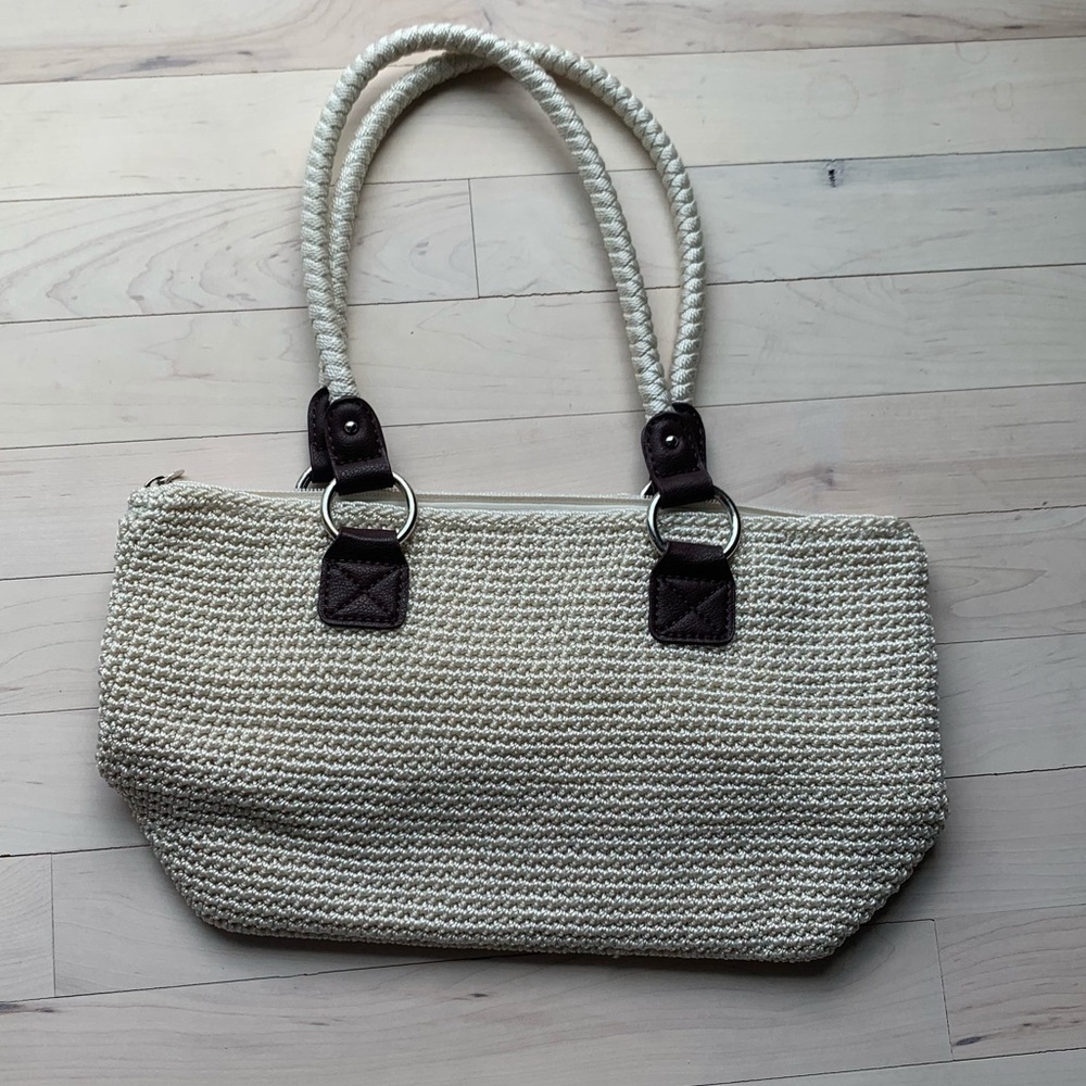 Lina cream crochet purse